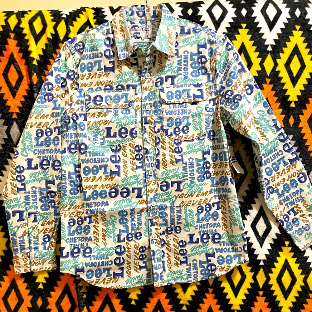🚨SOLD🚨 NWT Deadstock Lee Multicolor All Over Print L/S Workwear Men’s Size XL